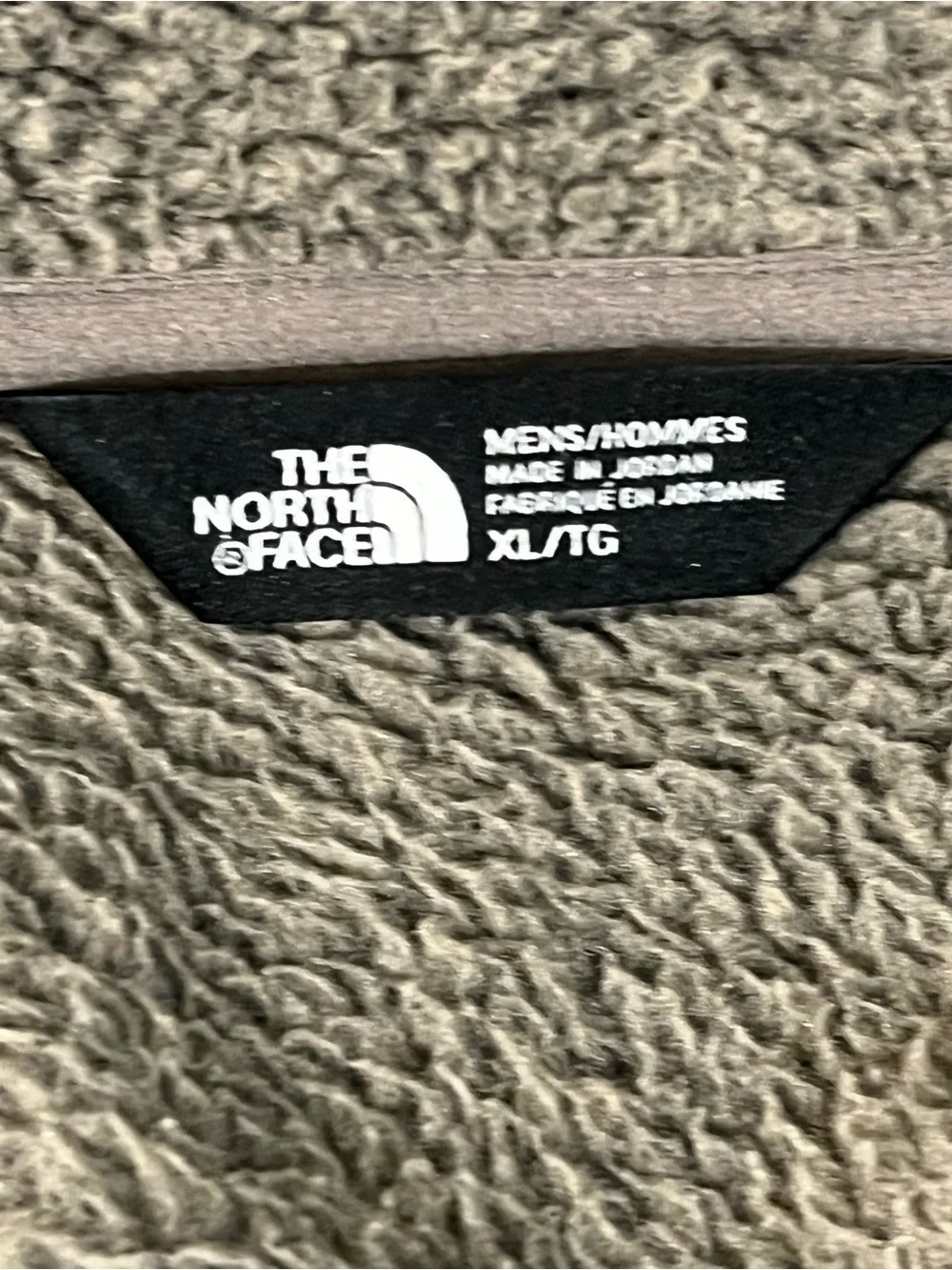 The North Face Men's Heather Olive Gray Full‑Zip Fleece Jacket Size XL